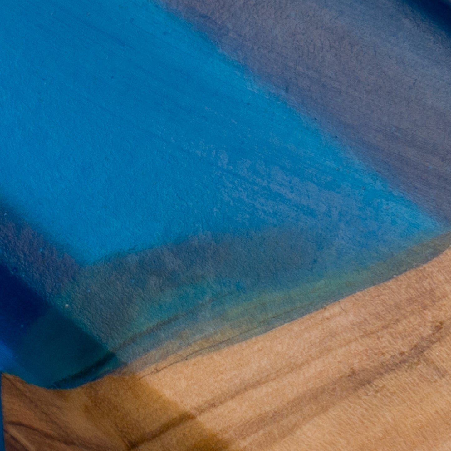 Blue Wooden Clear Mezuzah