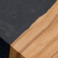 Handmade Mezuzah Case made with Olive wood and Black Resin Close-up 