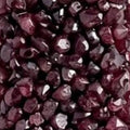 Garnet crystal chips close-up