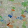 Handmade Mezuzah Case with Green Crystal Gemstones Close-up 