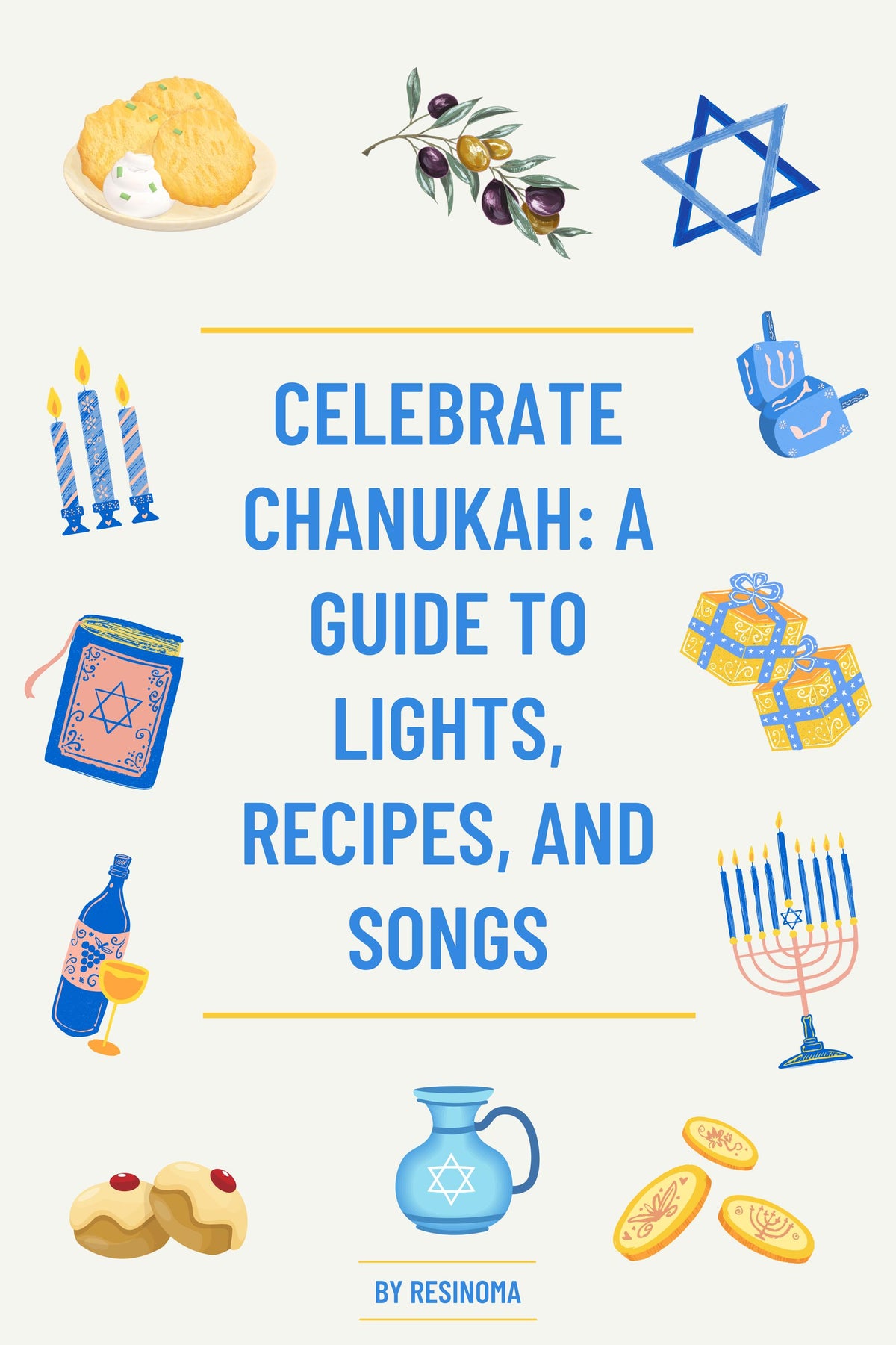 Hanukkah Handbook, candle lighting pages