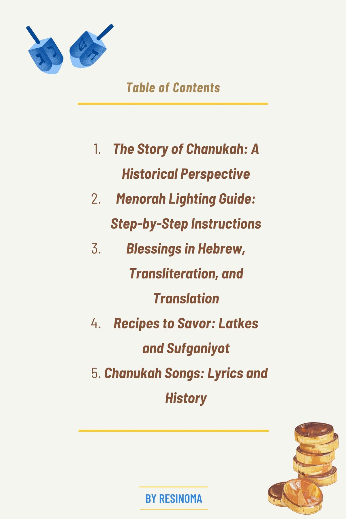 Hanukkah Handbook, blessings page
