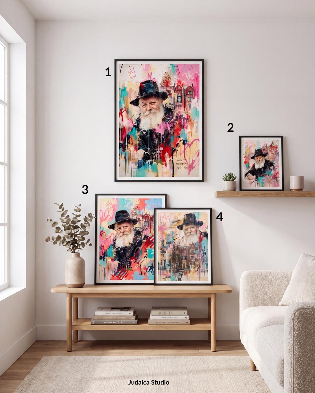 Lubavitcher Rebbe 770 Eastern Parkway print, variation 1