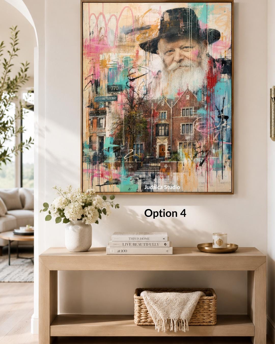 Lubavitcher Rebbe 770 Eastern Parkway print, detail