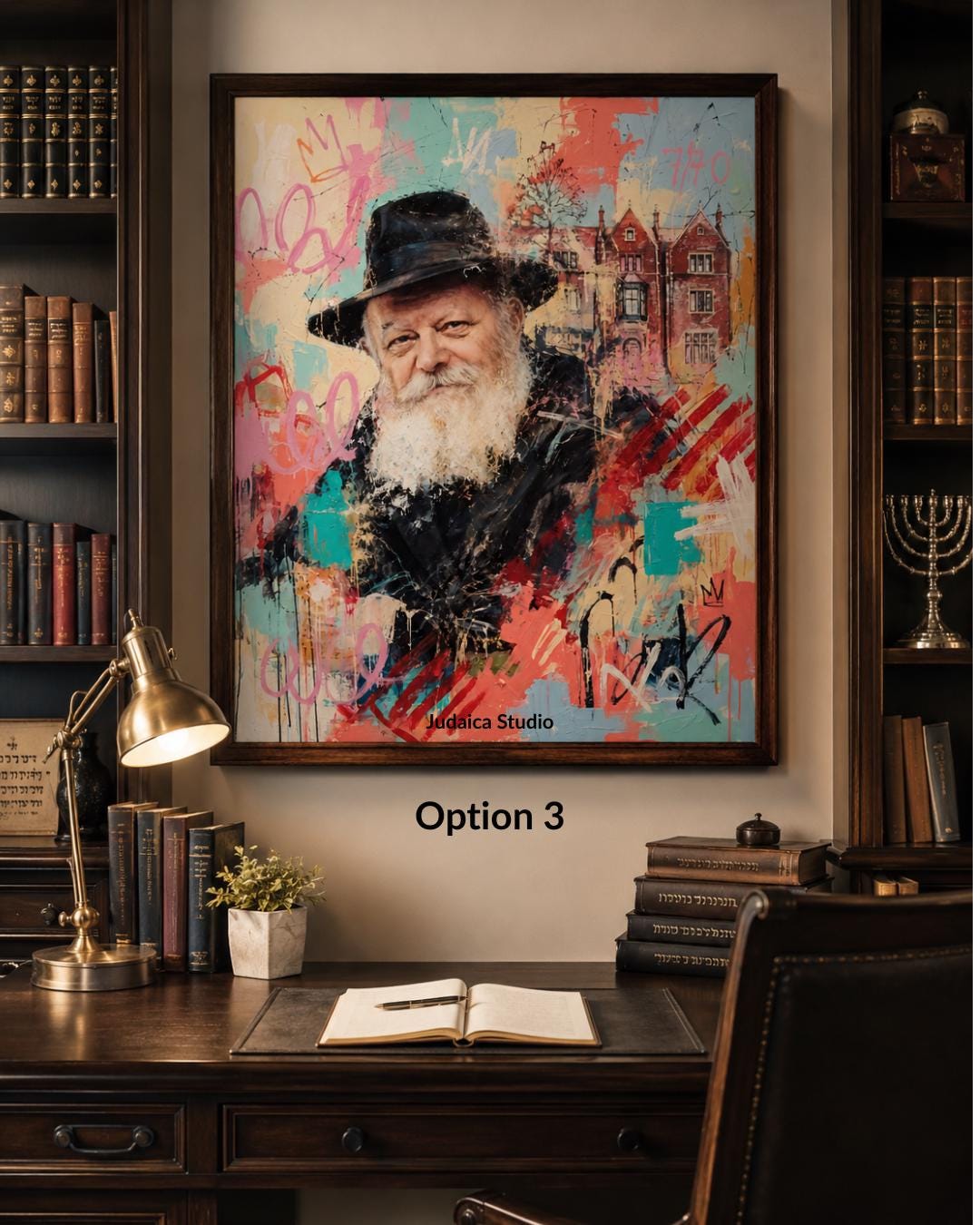 Lubavitcher Rebbe 770 Eastern Parkway print, variation 4