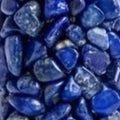 Lapis lazuli crystal chips close-up