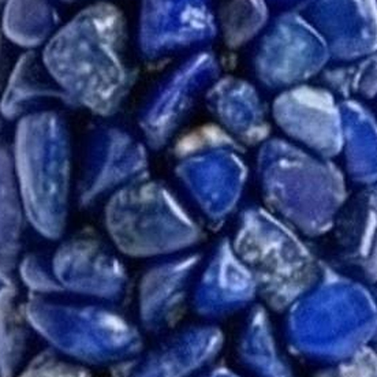 Lapis lazuli crystal chips close-up