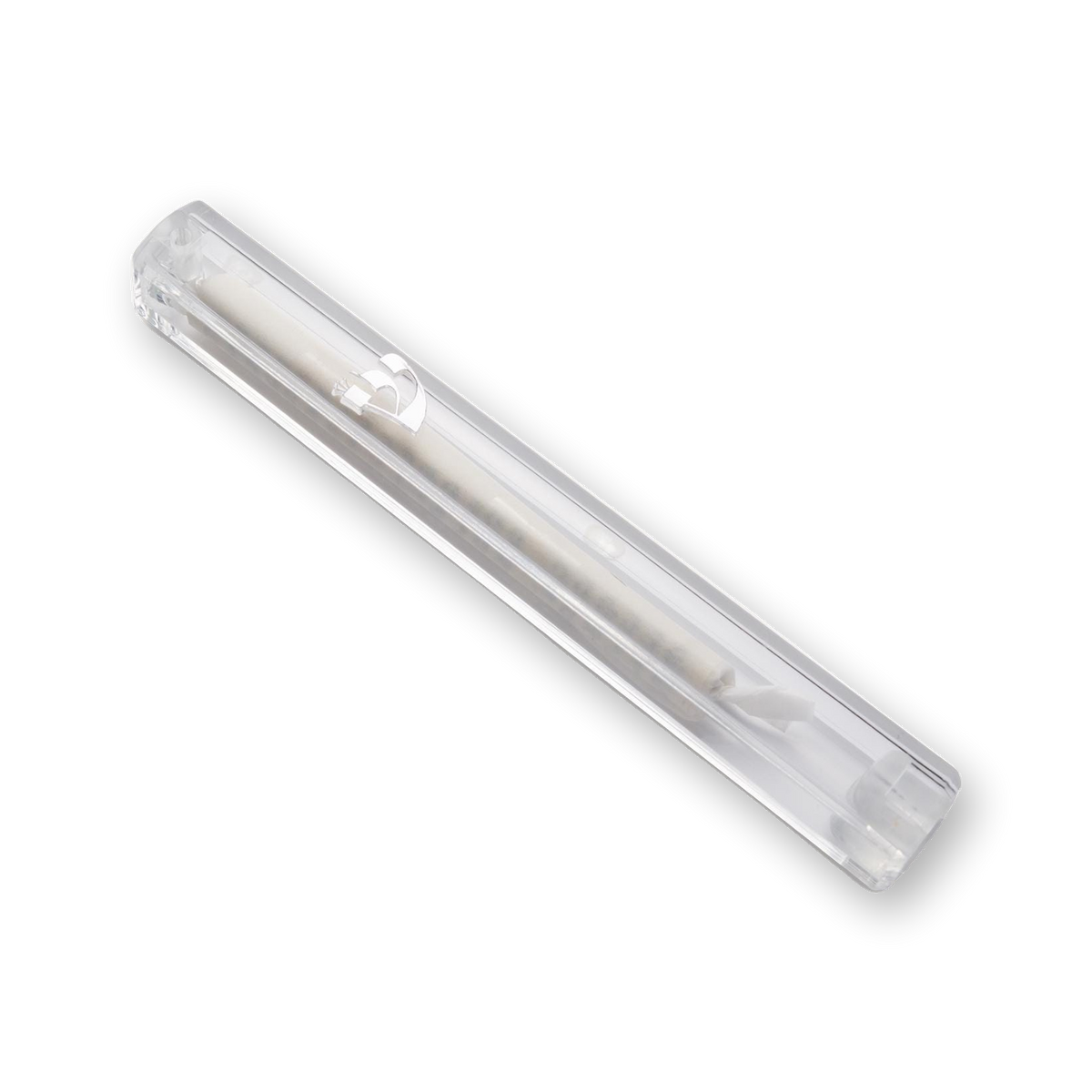 Clear waterproof plastic mezuzah case